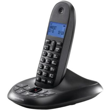 Motorola C1011LX DECT 6.0 Black Cordless Phone System