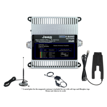 Jeep 50dB Mega Connect Pro Multi User, Multi Device Cellphone Booster Kit