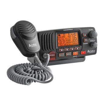 Cobra MR F57B 25 Watt Class-D Fixed Mount VHF Marine Radio Black