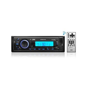 Pyle PLR27MPBU Bluetooth Stereo Receiver In-Dash Console Radio USB/SD/MP3 Playback Aux (3.5mm) Input AM/FM Radio Single DIN