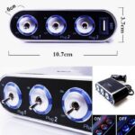 3 Way 12V Power Cigarette Lighter Socket with USB